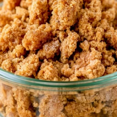 Delicious Graham Cracker Crumble dessert in a bowl