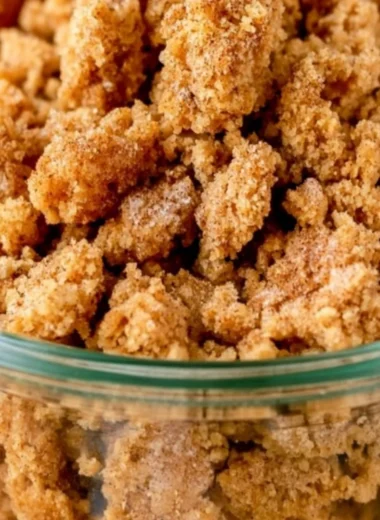 Delicious Graham Cracker Crumble dessert in a bowl