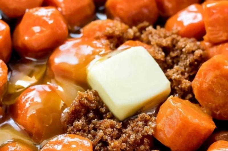 Maple glazed carrots served in a bowl, highlighting their glossy finish and vibrant color.