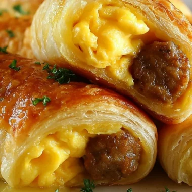 Delicious sausage egg breakfast roll served on a plate with fresh ingredients
