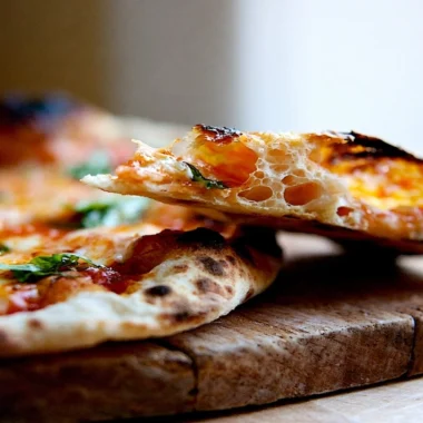 Homemade pizza dough made with four simple ingredients