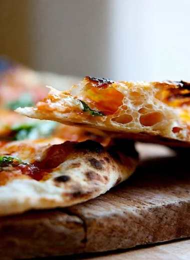 Homemade pizza dough made with four simple ingredients