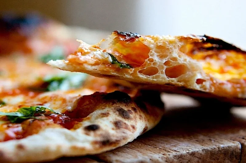 Homemade pizza dough made with four simple ingredients