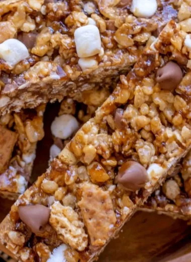 Homemade granola bars made with oats, nuts, and honey